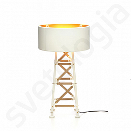 Светильник настольный Moooi Construction Lamp S, белый/дерево                                       