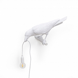 Светильник настенный Seletti Bird Lamp Looking White                                                
