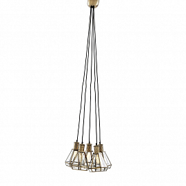 Светильник подвесной Eichholtz Hanging Lamp Polygon, состаренная латунь/прозрачный                  