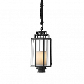 Светильник подвесной Eichholtz Lantern Monticello S, черный/прозрачный/кремовый                     
