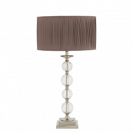 Светильник настольный Eichholtz Table Lamp Valence, никель/прозрачный/бежевый                       