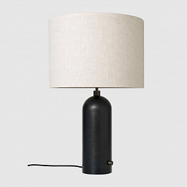 Светильник настольный Gubi Gravity Table Lamp - Large, черненая сталь/холст                         
