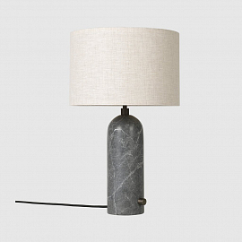Светильник настольный Gubi Gravity Table Lamp - Small, серый мрамор/холст                           