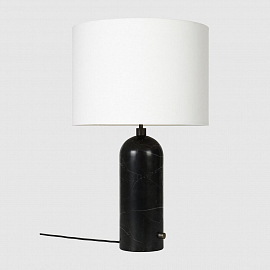 Светильник настольный Gubi Gravity Table Lamp - Large, черный мрамор/белый                          