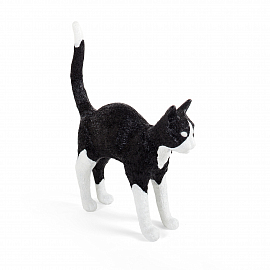 Светильник настольный Seletti Jobby The Cat, черный/белый                                           