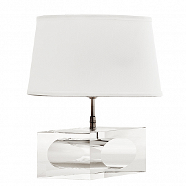 Светильник настольный Eichholtz Table Lamp Collier, никель/прозрачный/белый                         