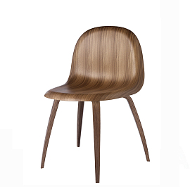 Стул Gubi Chair wood base walnut                                                                    