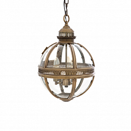 Светильник подвесной Eichholtz Lantern Residential S, состаренная латунь/прозрачный                 