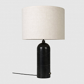 Светильник настольный Gubi Gravity Table Lamp - Large, черный мрамор/холст                          
