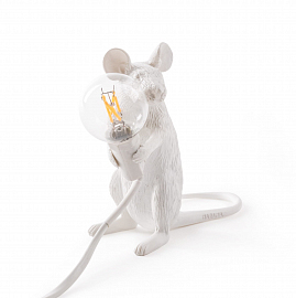 Светильник настольный Seletti Mouse Lamp Mac, белый                                                 