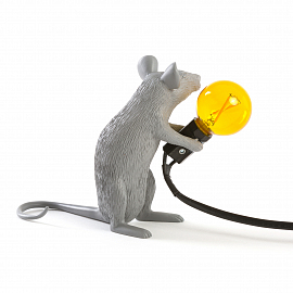 Светильник настольный Seletti Mouse Lamp Mac, серый                                                 