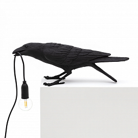 Светильник настольный Seletti Bird Lamp Playing Black                                               