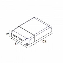 Блок питания для LED 15-25W 350-700mA 1-10V, Push                                                   