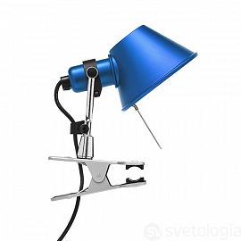 Светильник настольный Artemide Tolomeo micro pinza, синий                                           