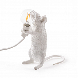 Светильник настольный Seletti Mouse Lamp Step, белый                                                