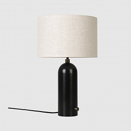 Светильник настольный Gubi Gravity Table Lamp - Small, черненая сталь/холст                         