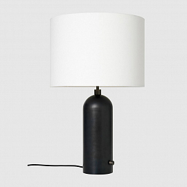 Светильник настольный Gubi Gravity Table Lamp - Large, черненая сталь/белый                         