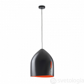 Светильник подвесной Fabbian Oru sospensione 37,5, черный/красный                                   