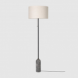 Светильник напольный Gubi Gravity Floor Lamp, серый мрамор/холст                                    