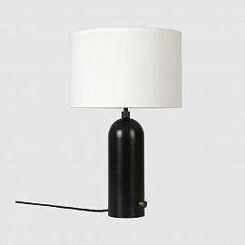 Светильник настольный Gubi Gravity Table Lamp - Small, черненая сталь/белый                         