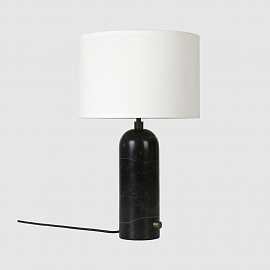 Светильник настольный Gubi Gravity Table Lamp - Small, черный мрамор/белый                          