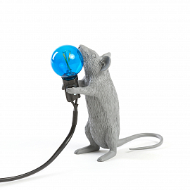 Светильник настольный Seletti Mouse Lamp Step, серый                                                