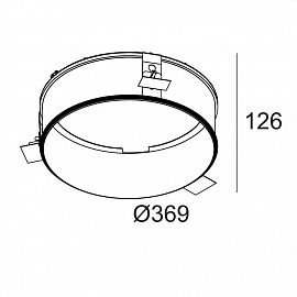 Монтажное кольцо для Supernova XS recessed kit 330                                                  