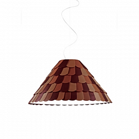 Светильник подвесной Fabbian Roofer-Gable, коричневый                                               