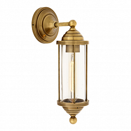 Светильник настенный Eichholtz Wall Lamp Clayton, состаренная латунь/прозрачный                     