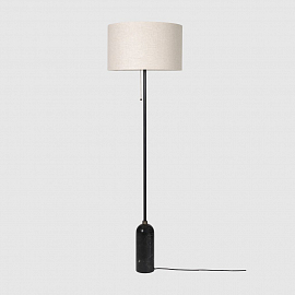 Светильник напольный Gubi Gravity Floor Lamp, черный мрамор/холст                                   