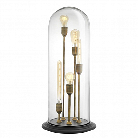 Светильник настольный Eichholtz Table Lamp Opus, состаренная латунь/прозрачный                      