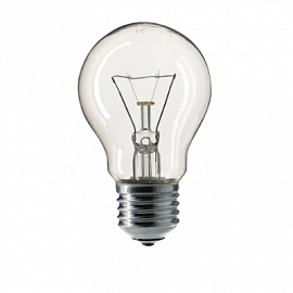 Лампа накаливания A60 75W E27 прозрачная                                                            