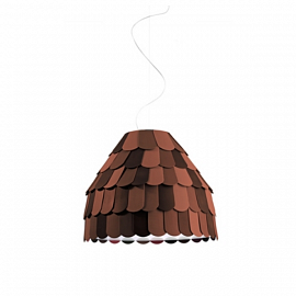 Светильник подвесной Fabbian Roofer-Steeple, коричневый                                             