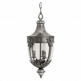 Светильник подвесной Eichholtz Lantern Gabriel, состаренное серебро/прозрачный                      